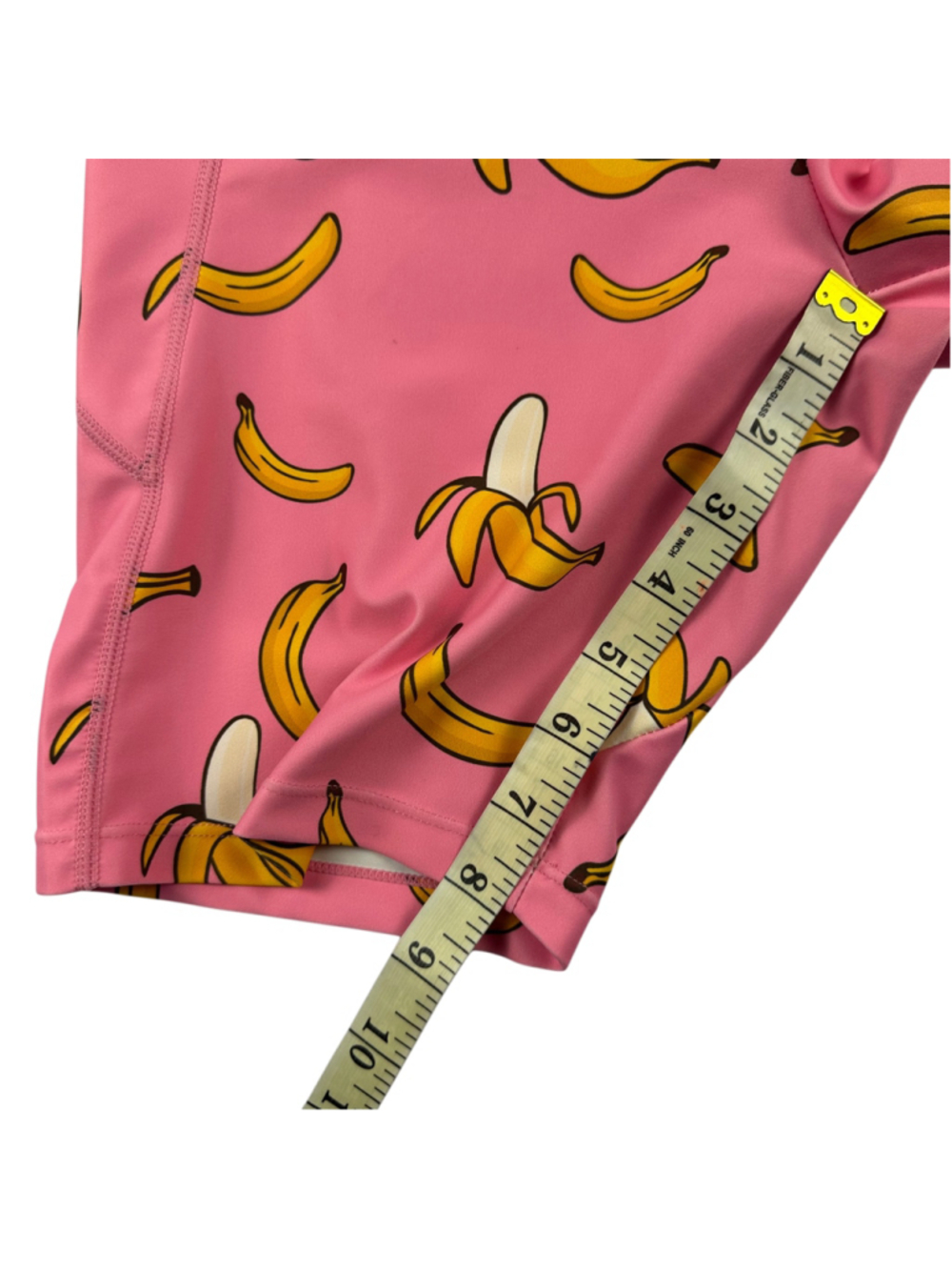 CHICKNLEGS Men's Pink Bananas 8" Half Tights Size Large Running Hiking Shorts - Picture 6 of 9